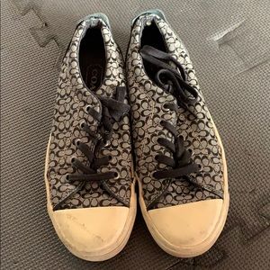 Black and Grey Coach Sneakers Size 6.5